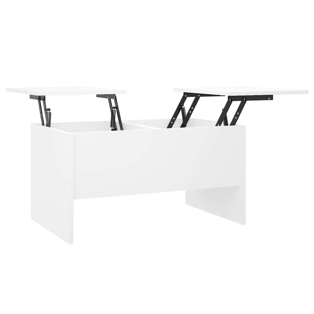 Couchtisch Weiß 80x50x42,5 cm Holzwerkstoff