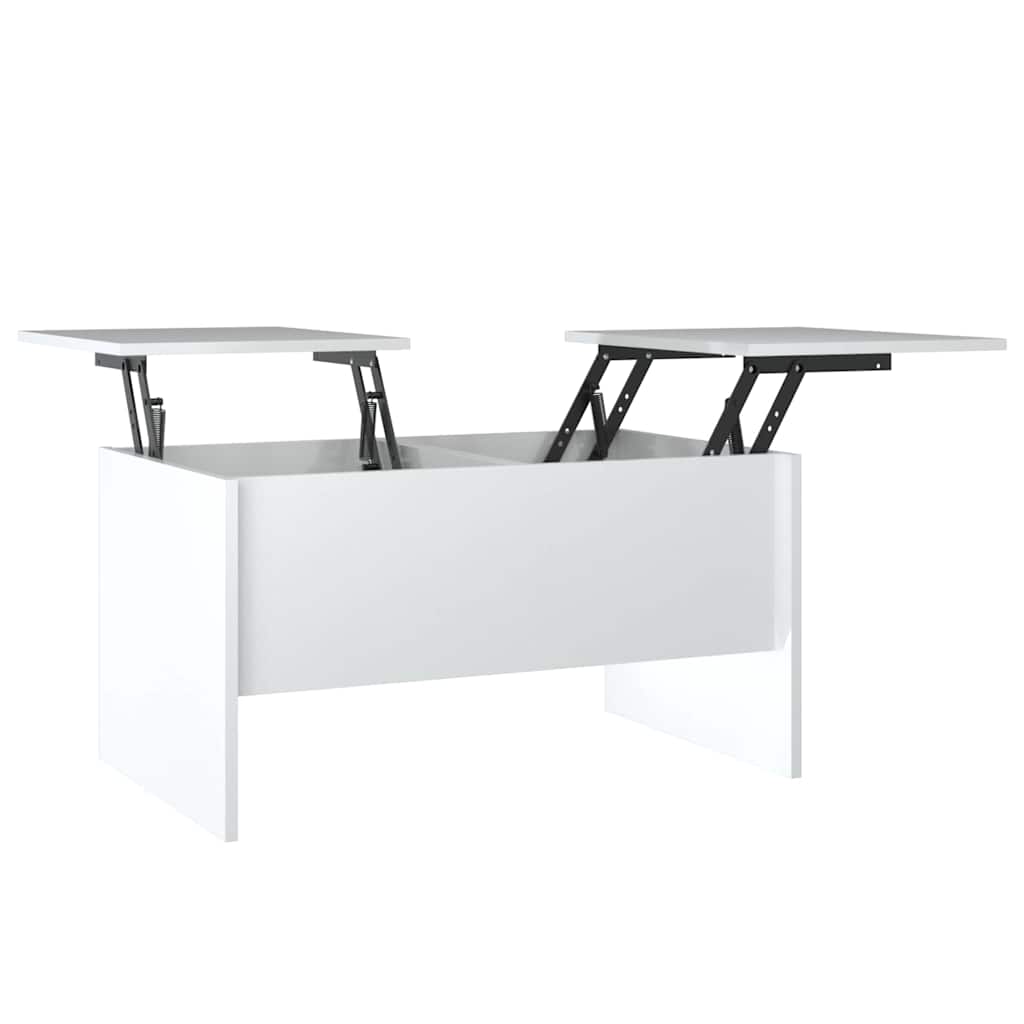 Couchtisch Hochglanz-Weiß 80x50x42,5 cm Holzwerkstoff