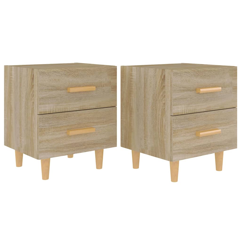 Nachttische 2 Stk. Sonoma-Eiche 40x35x47,5 cm