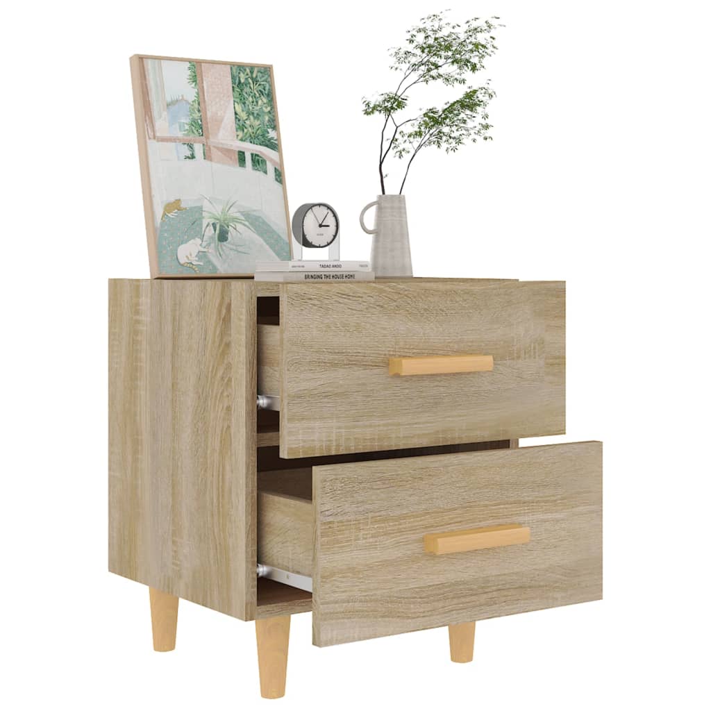 Nachttische 2 Stk. Sonoma-Eiche 40x35x47,5 cm