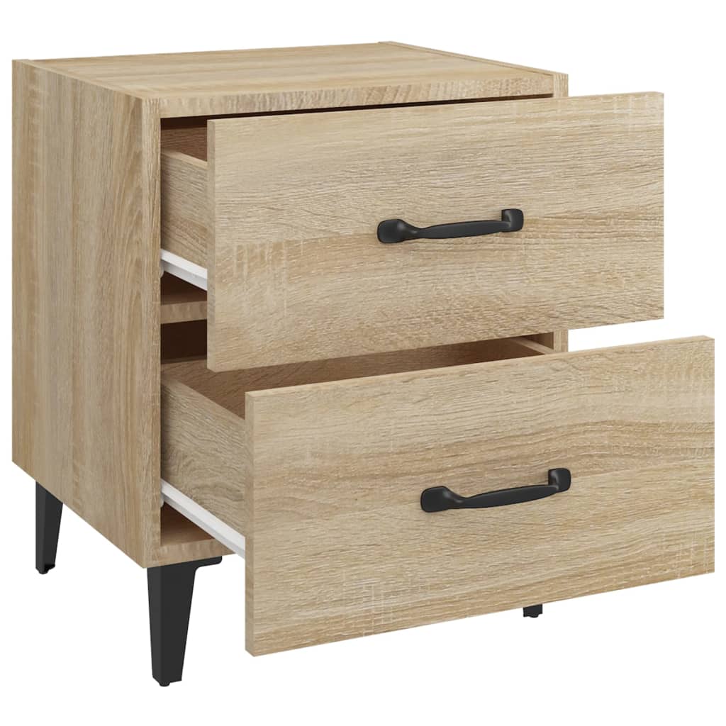 Nachttische 2 Stk. Sonoma-Eiche 40x35x47,5 cm