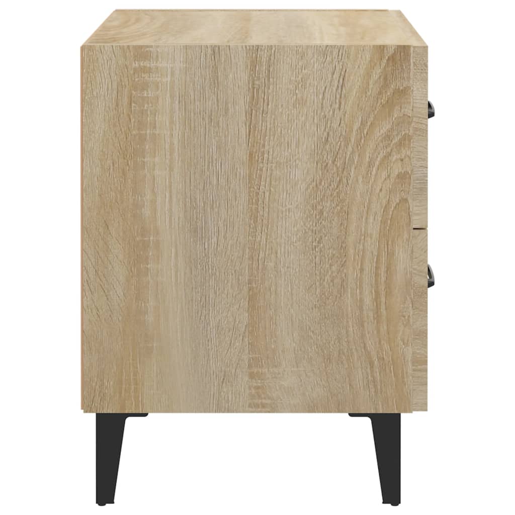 Nachttische 2 Stk. Sonoma-Eiche 40x35x47,5 cm