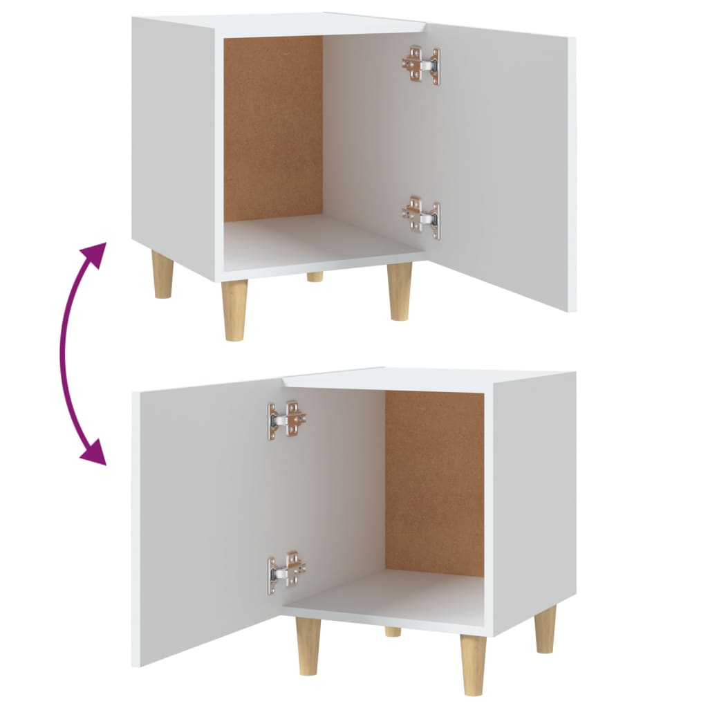 Nachttisch Weiß Holzwerkstoff