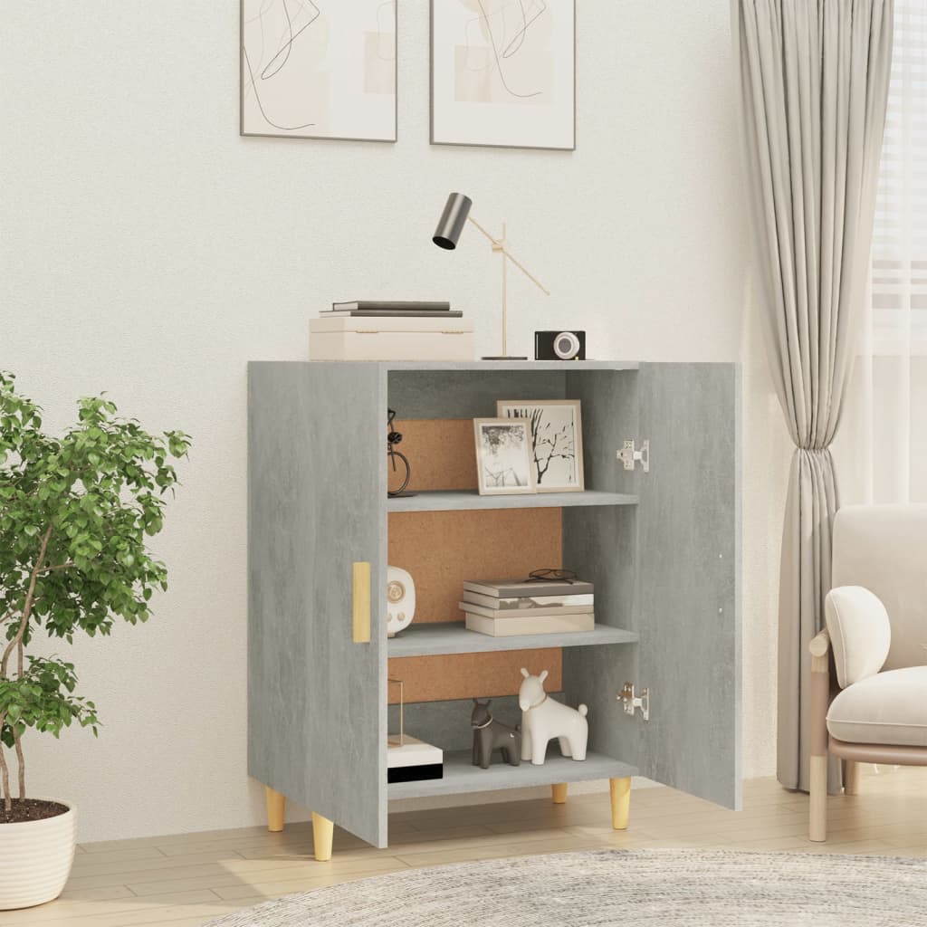 Sideboard Betongrau 70x34x90 cm Holzwerkstoff
