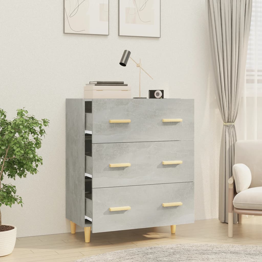 Sideboard Betongrau 70x34x90 cm Holzwerkstoff