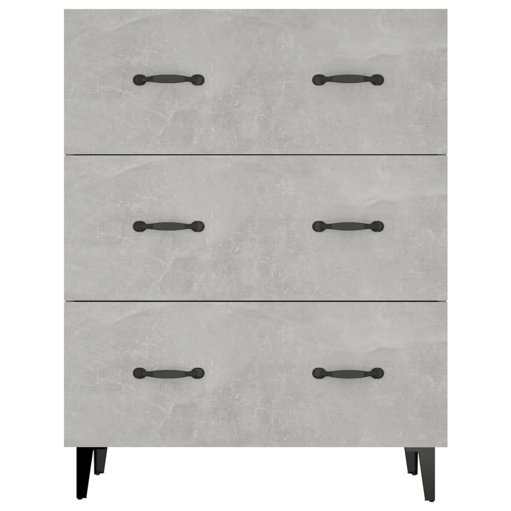 Sideboard Betongrau 69,5x34x90 cm Holzwerkstoff