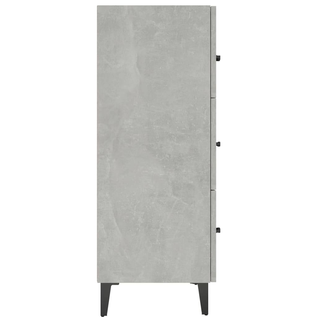 Sideboard Betongrau 69,5x34x90 cm Holzwerkstoff