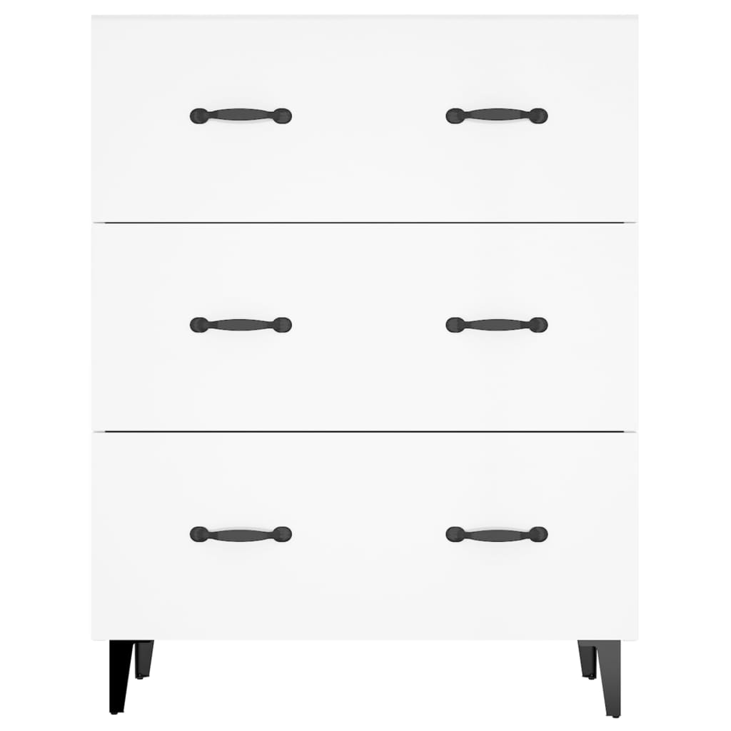 Sideboard Hochglanz-Weiß 69,5x34x90 cm Holzwerkstoff
