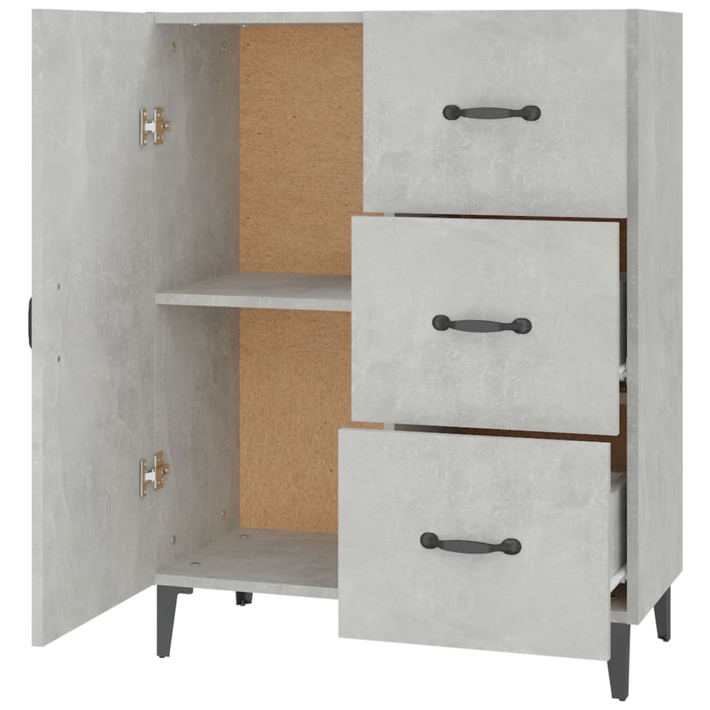 Sideboard Betongrau 69,5x34x90 cm Holzwerkstoff