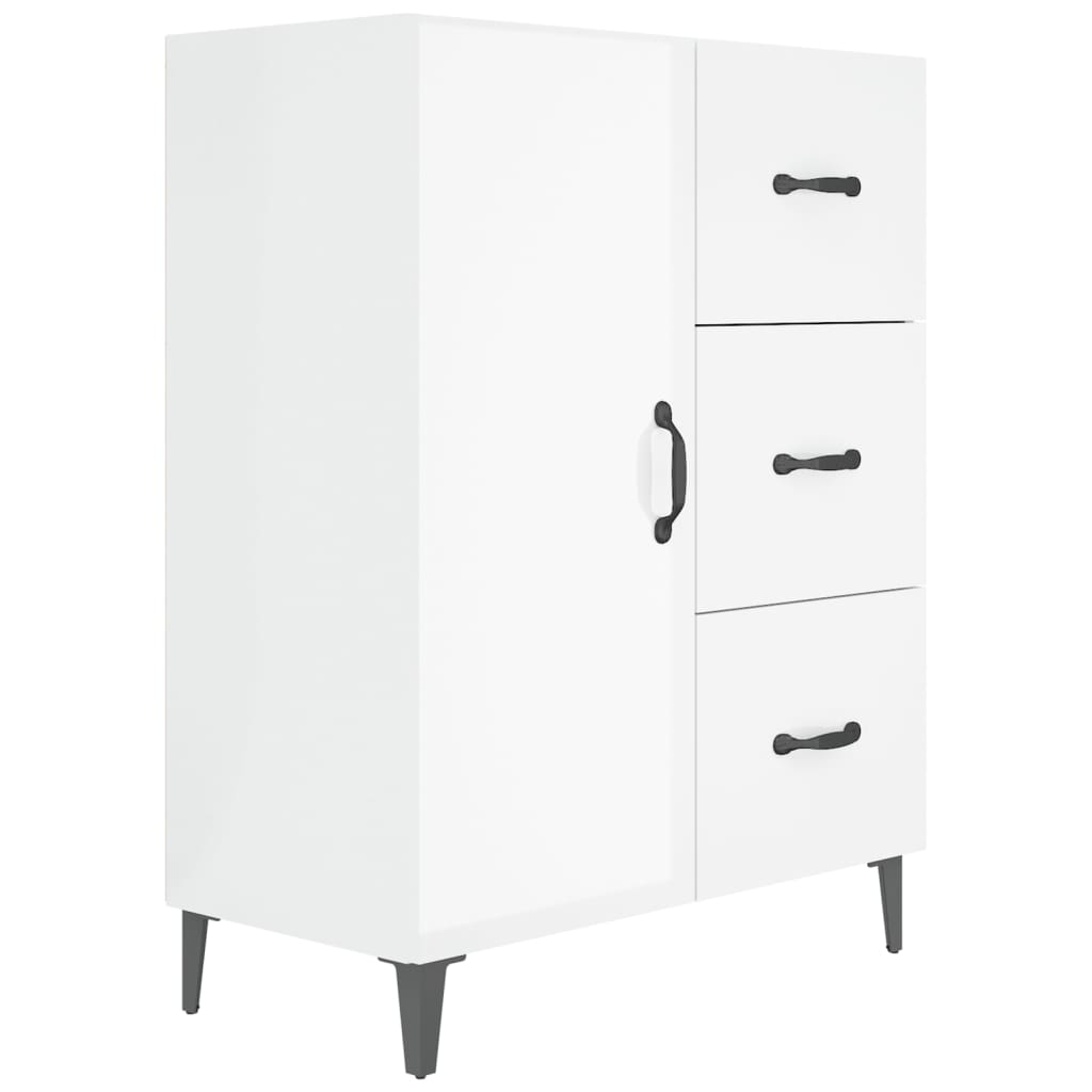 Sideboard Hochglanz-Weiß 69,5x34x90 cm Holzwerkstoff