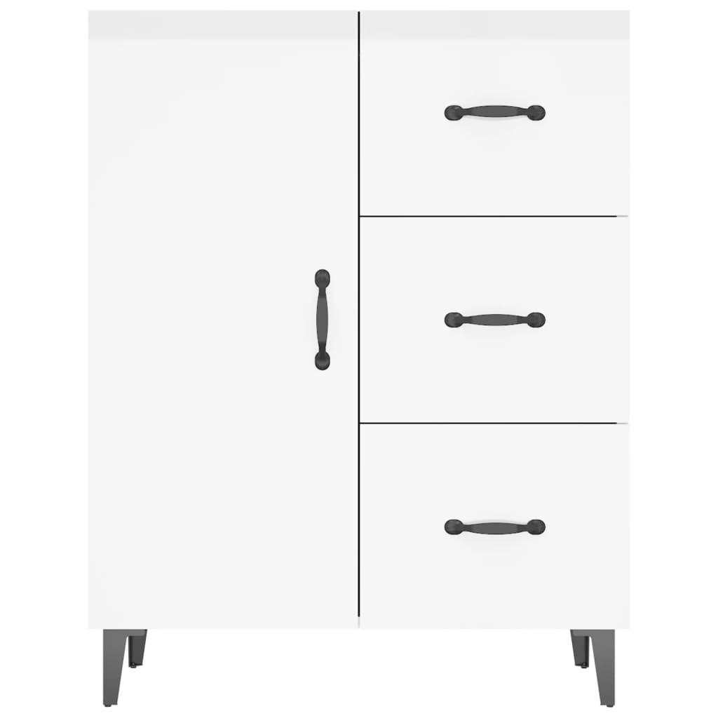Sideboard Hochglanz-Weiß 69,5x34x90 cm Holzwerkstoff