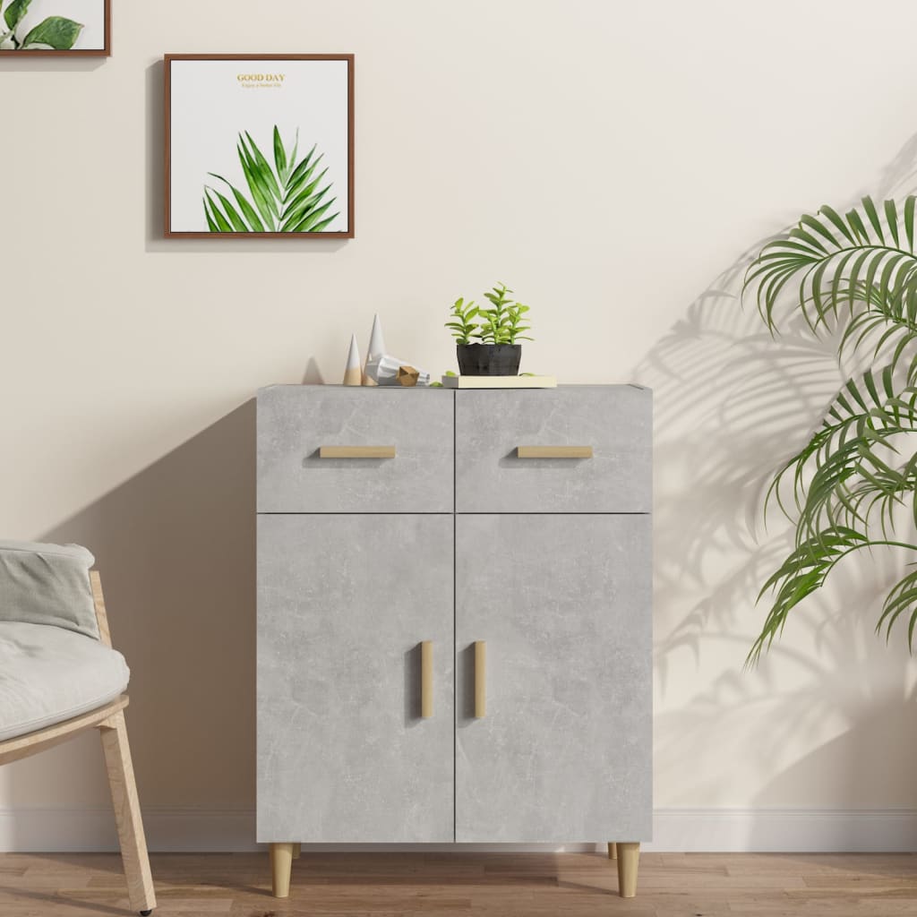Sideboard Betongrau 69,5x34x89 cm Holzwerkstoff