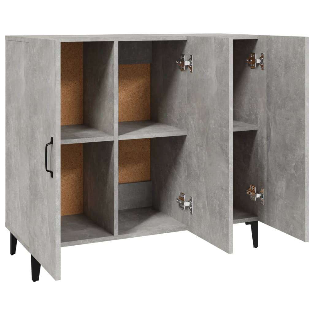 Sideboard Betongrau 90x34x80 cm Holzwerkstoff