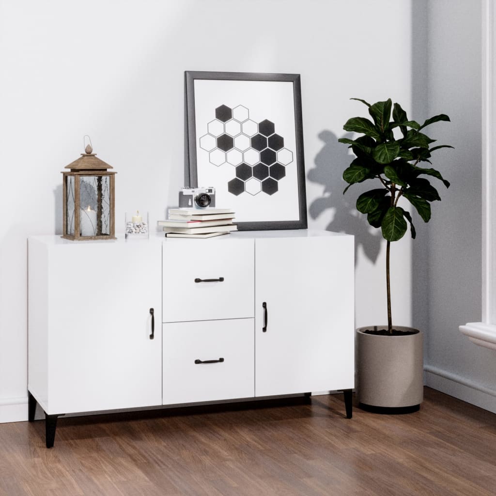 Sideboard Hochglanz-Weiß 100x36x60 cm Holzwerkstoff