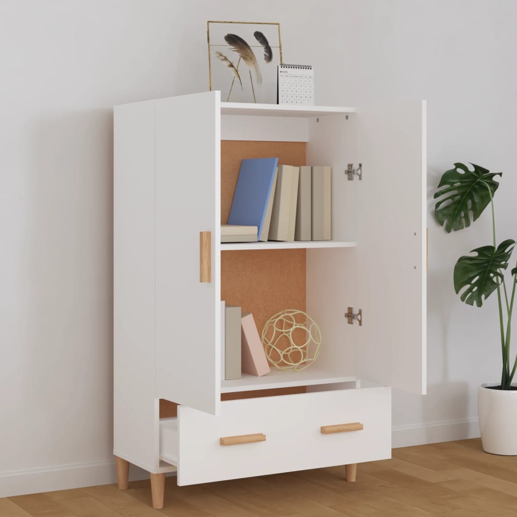 Highboard Weiß 70x31x115 cm Holzwerkstoff