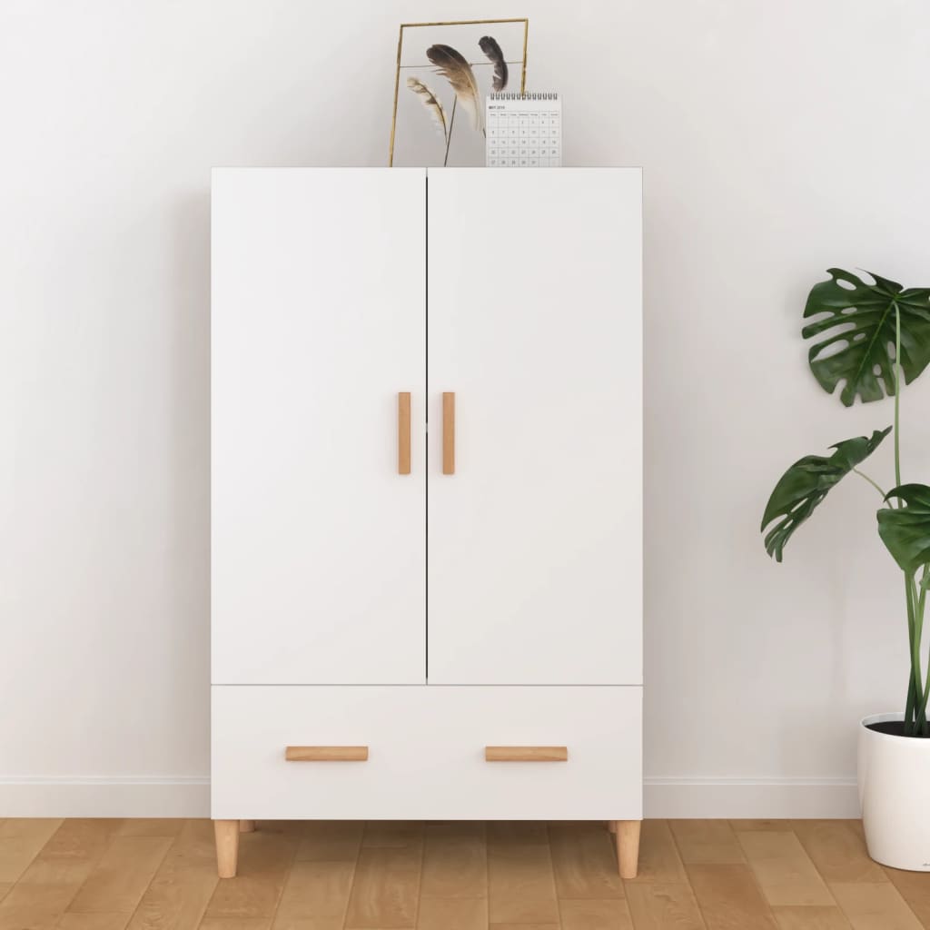 Highboard Weiß 70x31x115 cm Holzwerkstoff