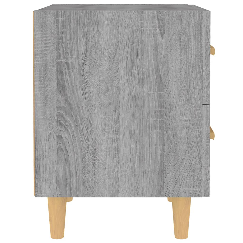 Nachttische 2 Stk. Grau Sonoma 40x35x47,5 cm