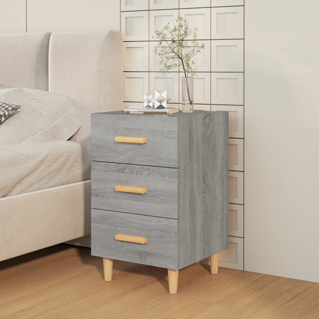 Nachttisch Grau Sonoma 40x40x66 cm Holzwerkstoff