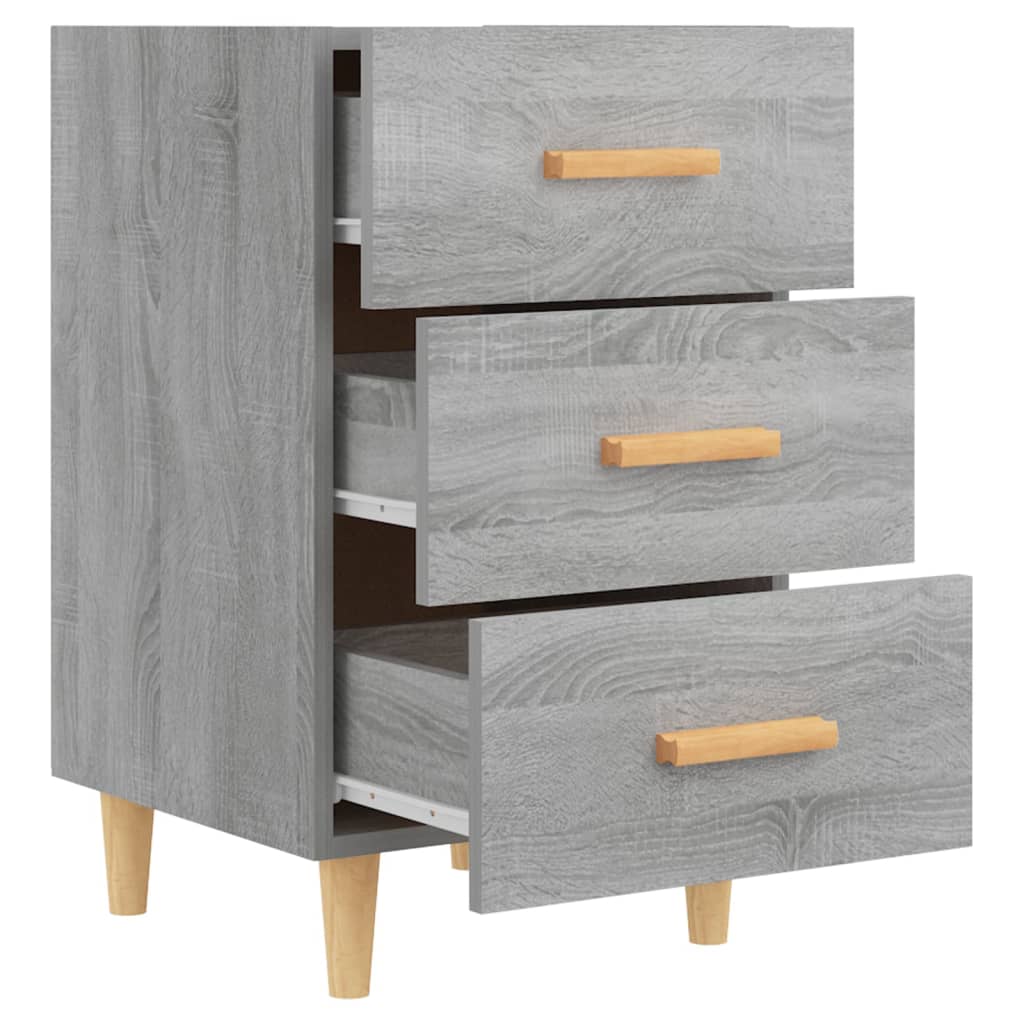 Nachttisch Grau Sonoma 40x40x66 cm Holzwerkstoff