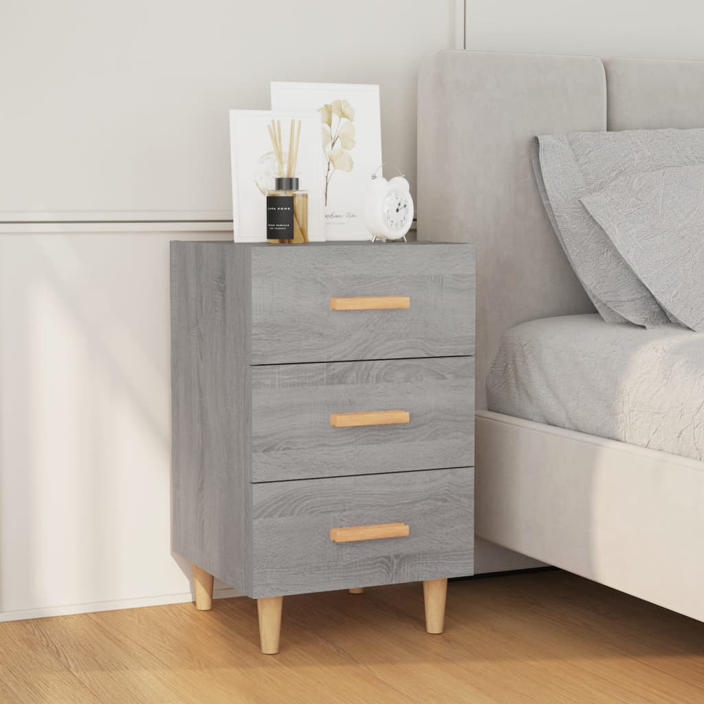 Nachttisch Grau Sonoma 40x40x66 cm Holzwerkstoff