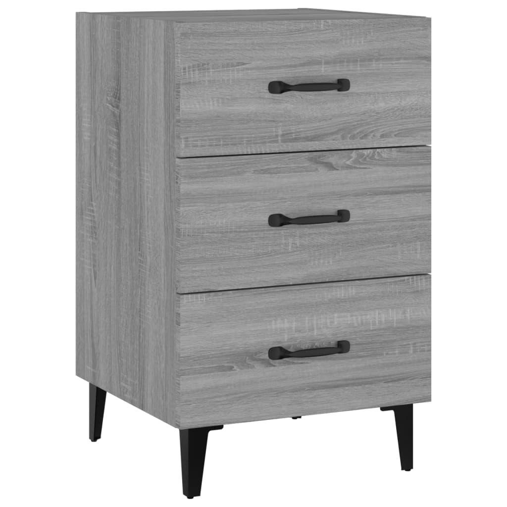 Nachttisch Grau Sonoma 40x40x66 cm Holzwerkstoff