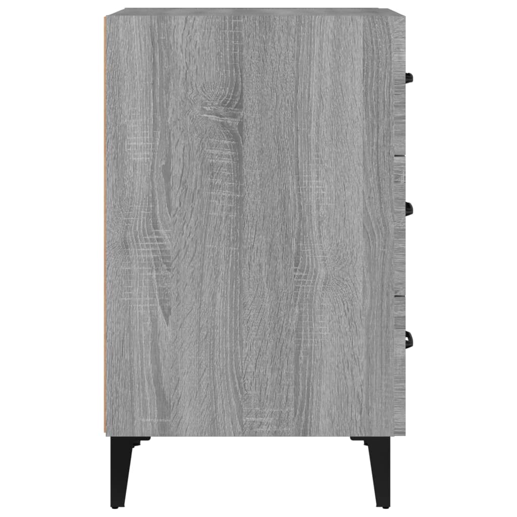 Nachttisch Grau Sonoma 40x40x66 cm Holzwerkstoff