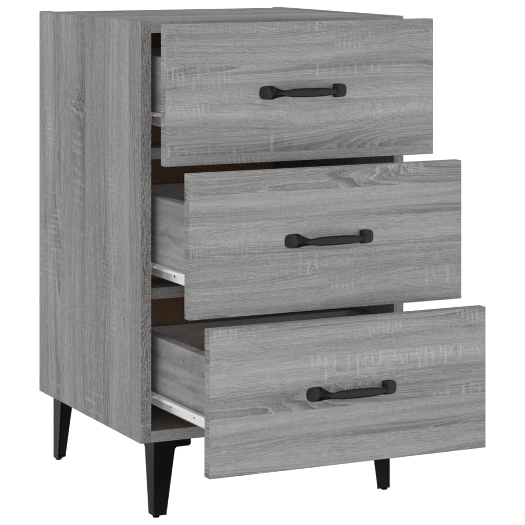 Nachttisch Grau Sonoma 40x40x66 cm Holzwerkstoff