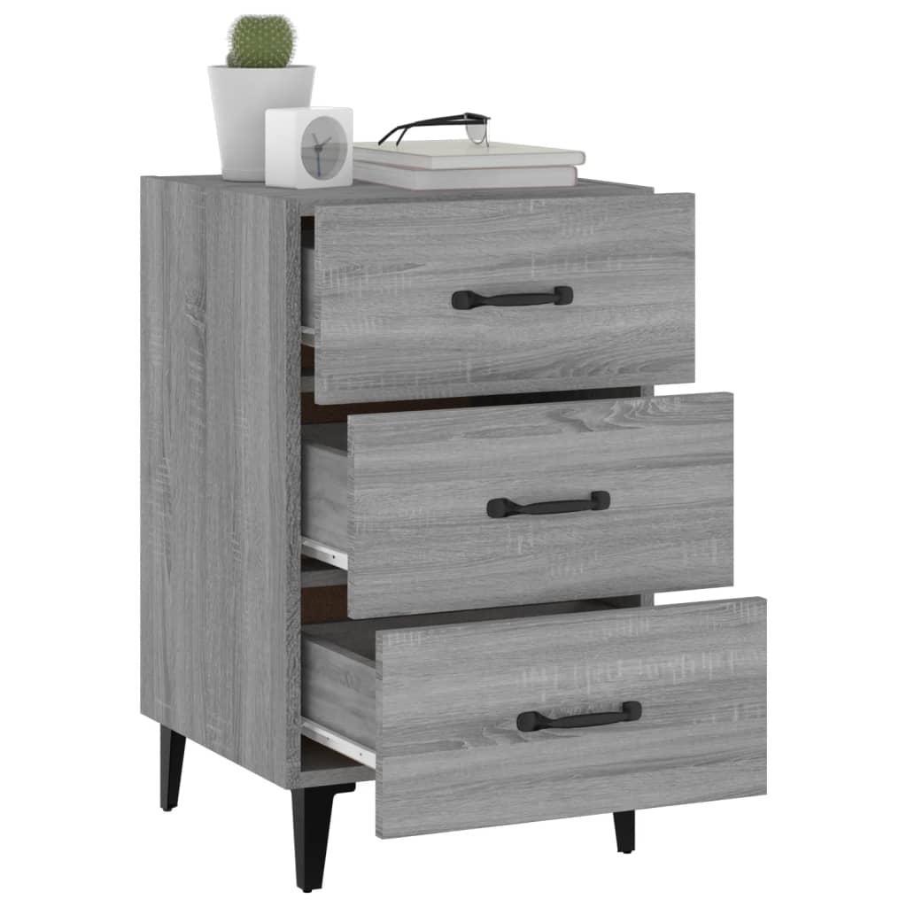 Nachttisch Grau Sonoma 40x40x66 cm Holzwerkstoff