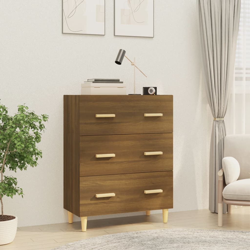 Sideboard Braun Eichen-Optik 70x34x90 cm Holzwerkstoff