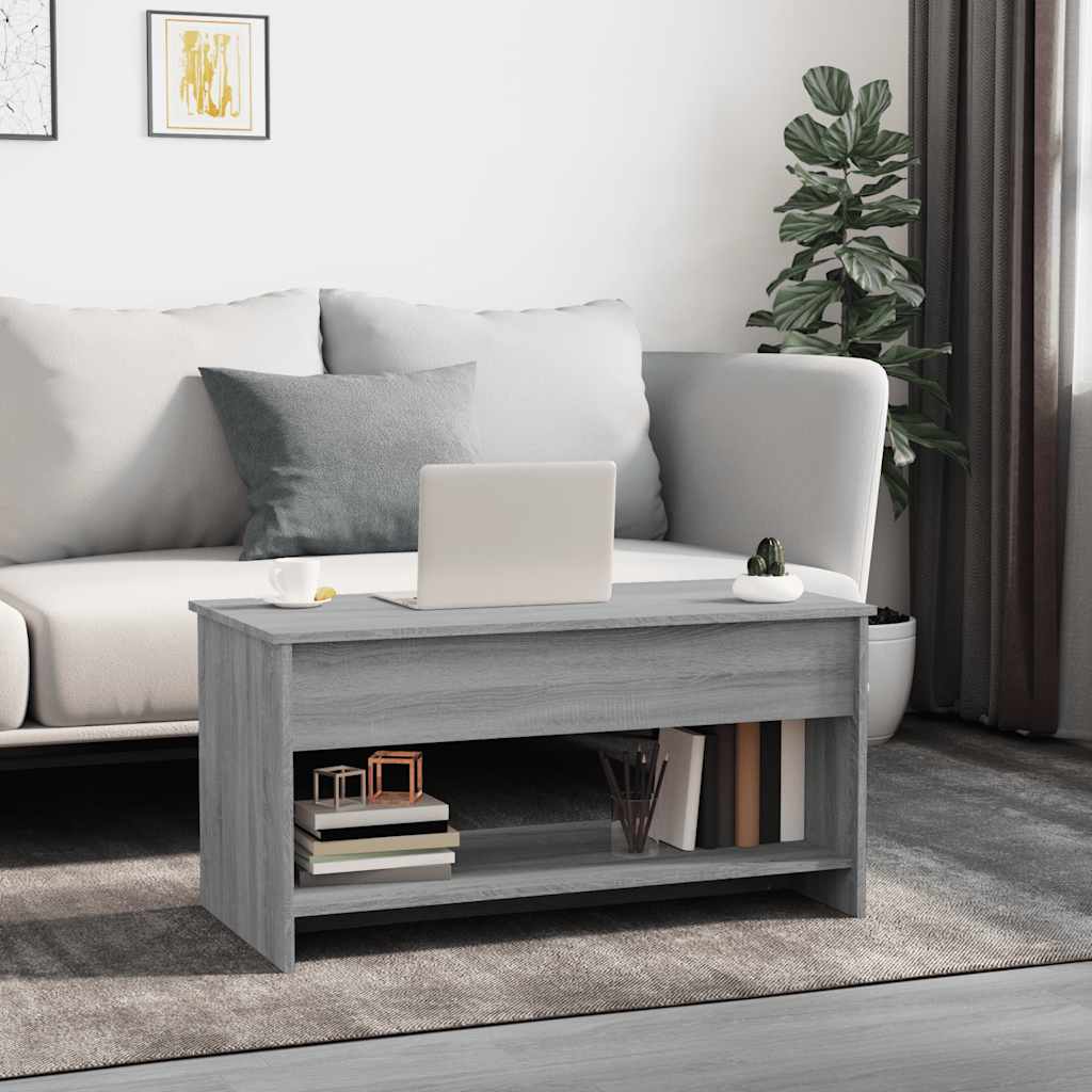 Couchtisch Grau Sonoma 102x50x52,5 cm Holzwerkstoff
