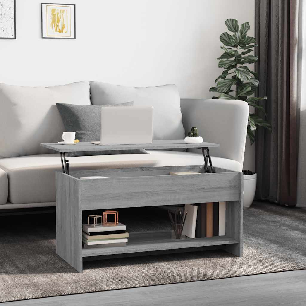 Couchtisch Grau Sonoma 102x50x52,5 cm Holzwerkstoff