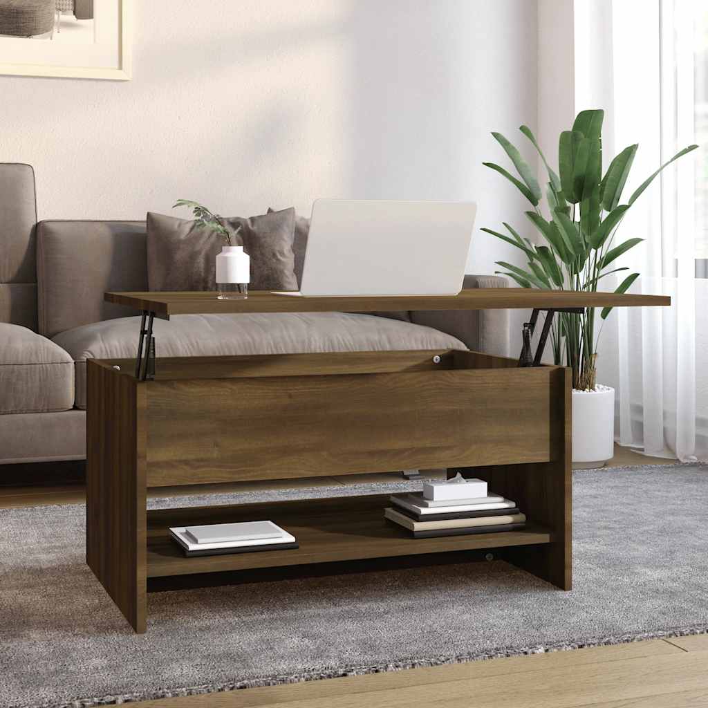 Couchtisch Braun Eichen-Optik 80x50x40 cm Holzwerkstoff