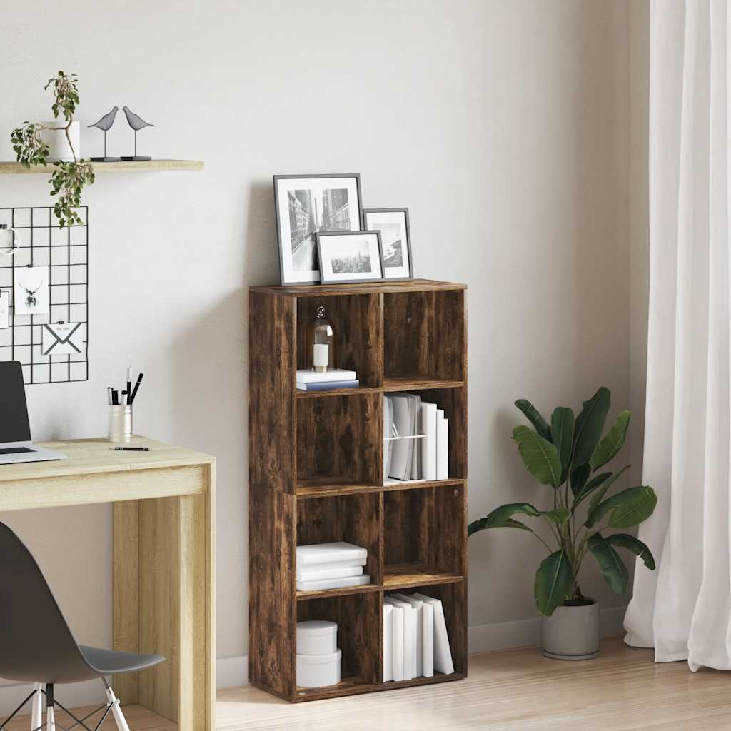 Bücherregal/Sideboard Räuchereiche 66×30×130 cm Holzwerkstoff