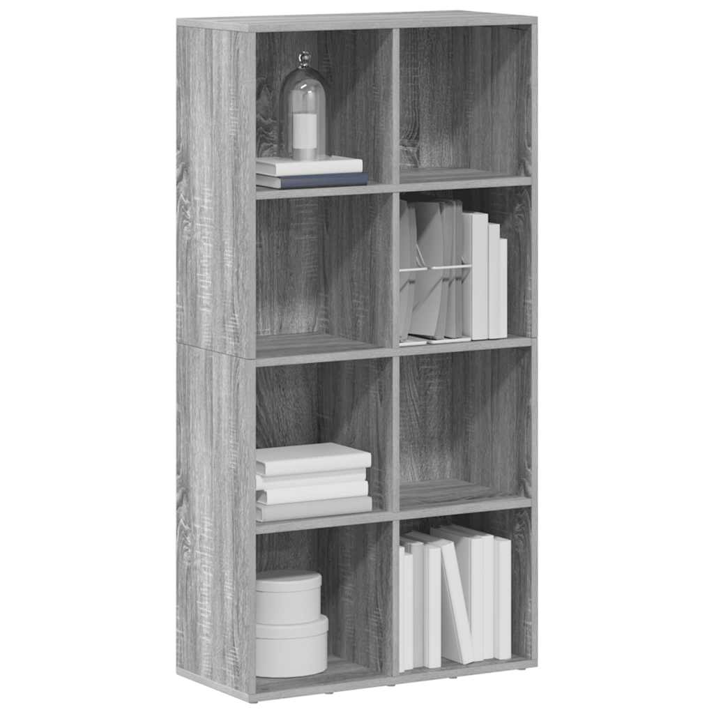 Bücherregal/Sideboard Grau Sonoma 66×30×130 cm Holzwerkstoff