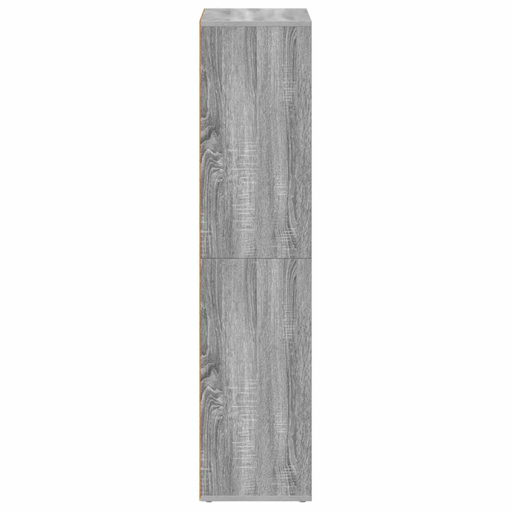 Bücherregal/Sideboard Grau Sonoma 66×30×130 cm Holzwerkstoff