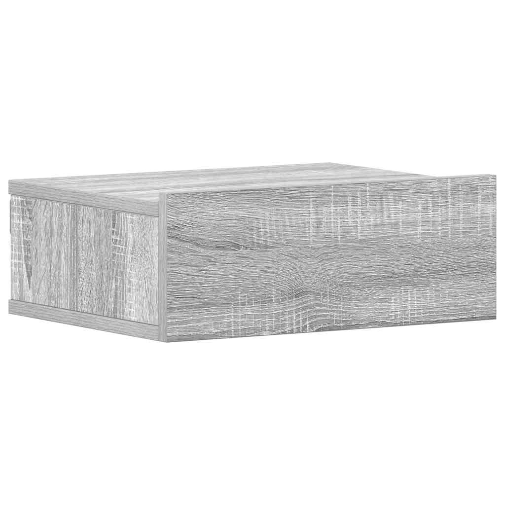 Hängender Nachttisch Grau Sonoma 40x30x15 cm Holzwerkstoff