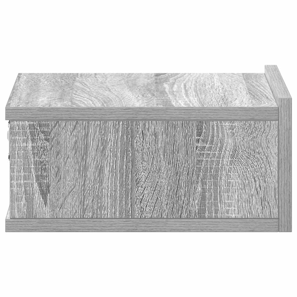 Hängender Nachttisch Grau Sonoma 40x30x15 cm Holzwerkstoff