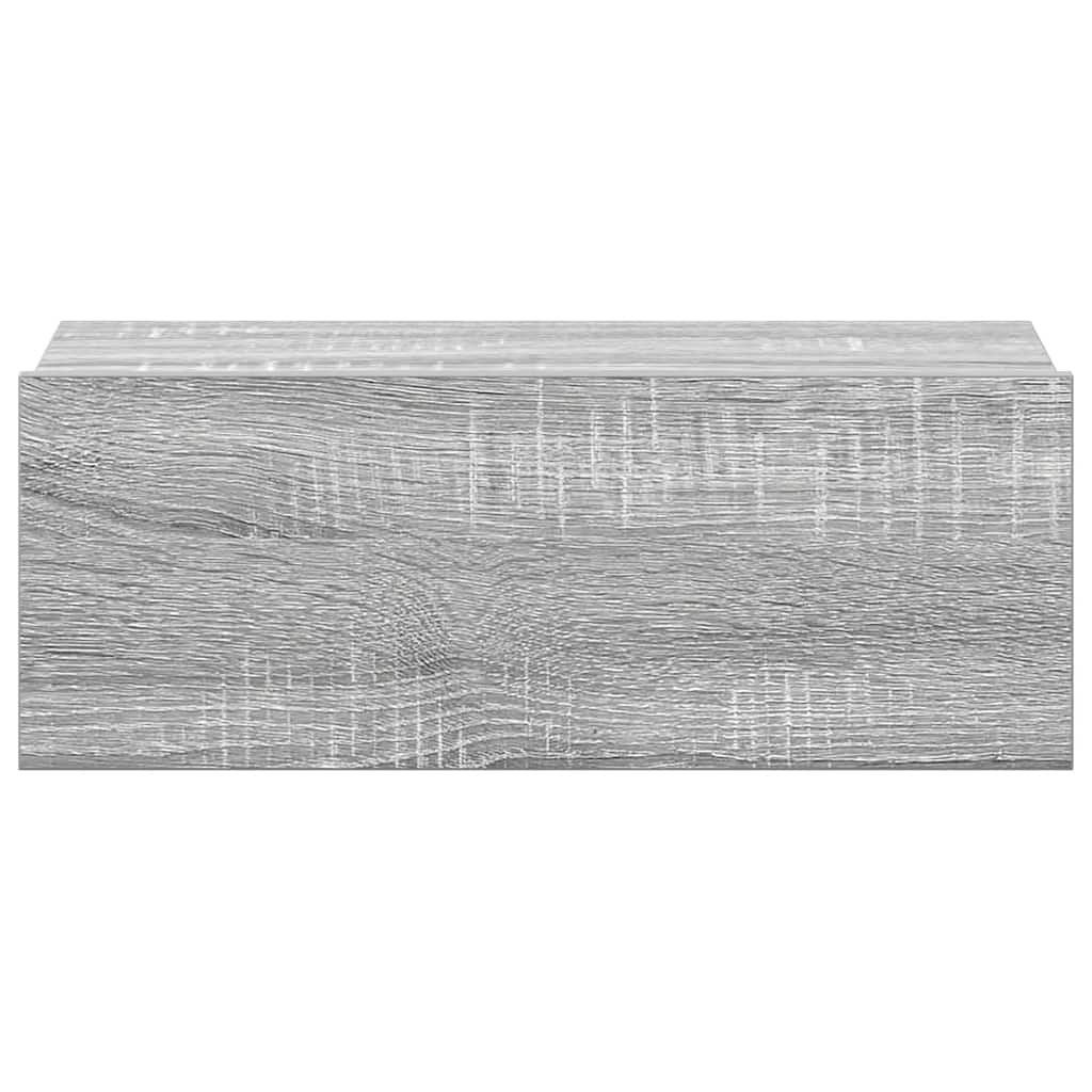 Hängende Nachttische 2 Stk. Grau Sonoma 40x30x15 cm