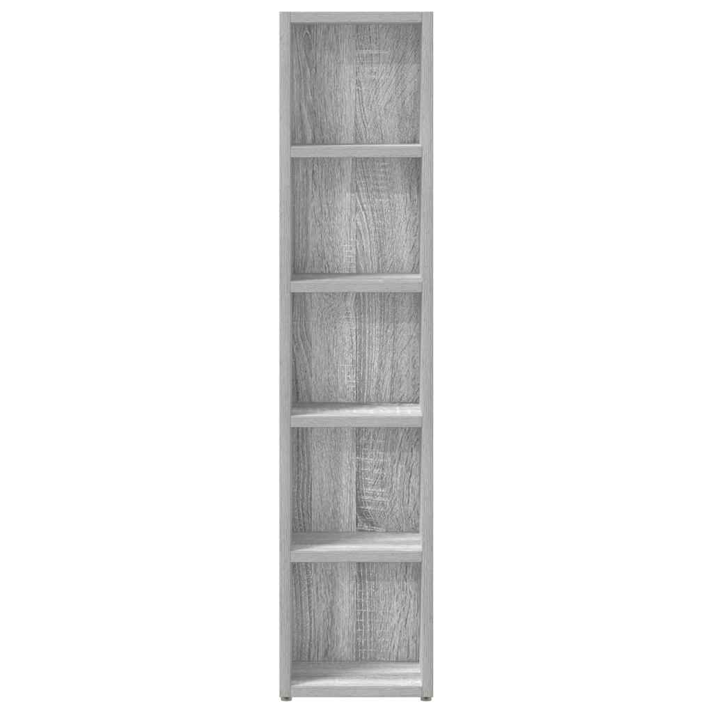 CD-Regale 2 Stk. Grau Sonoma 21x16x93,5 cm Holzwerkstoff