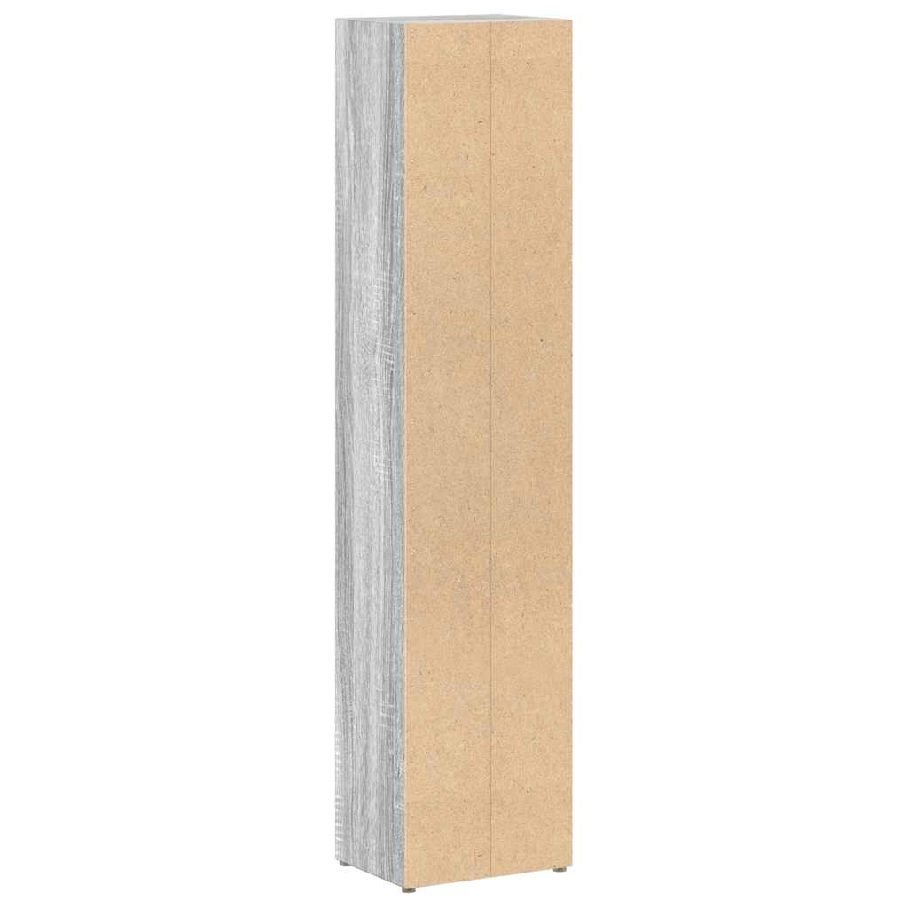 CD-Regale 2 Stk. Grau Sonoma 21x16x93,5 cm Holzwerkstoff