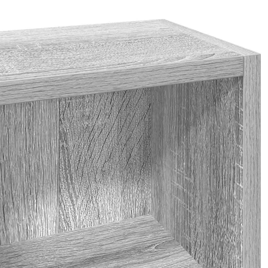 CD-Regale 2 Stk. Grau Sonoma 21x16x93,5 cm Holzwerkstoff