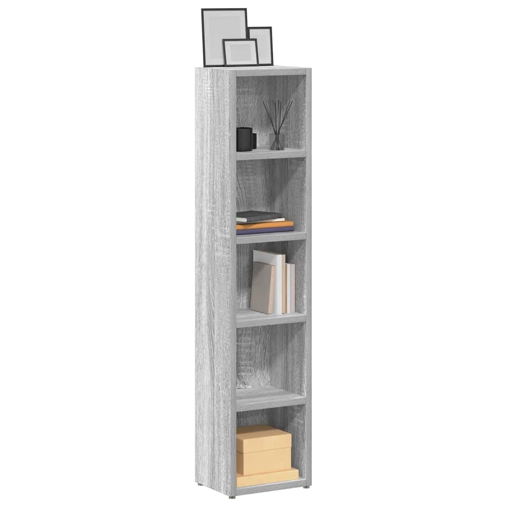 CD-Regale 2 Stk. Grau Sonoma 21x16x93,5 cm Holzwerkstoff
