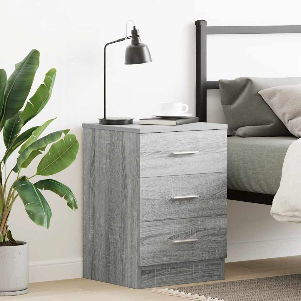 Nachttisch Grau Sonoma 38x35x56 cm Holzwerkstoff