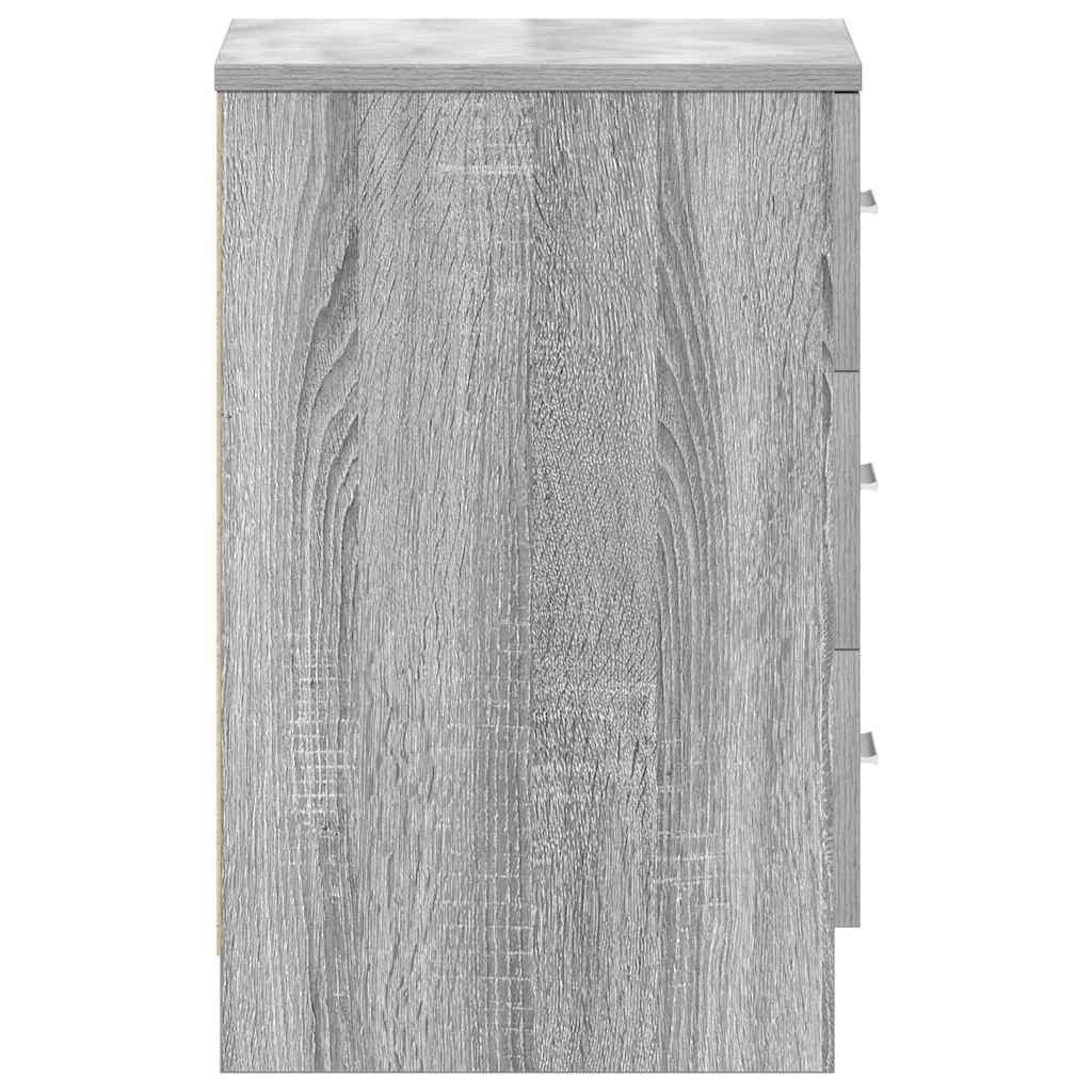 Nachttische 2 Stk. Grau Sonoma 38x35x56 cm Holzwerkstoff
