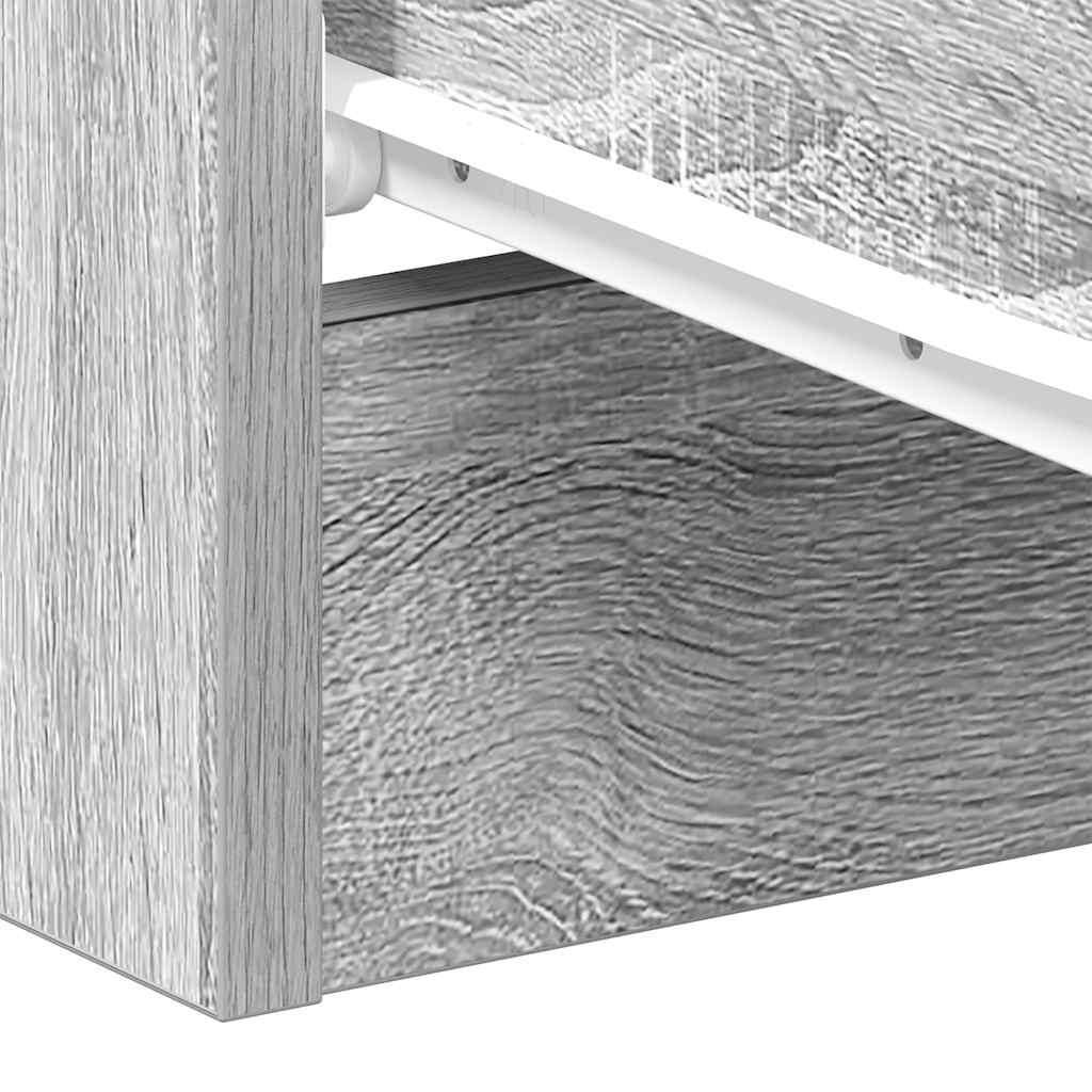 Nachttische 2 Stk. Grau Sonoma 38x35x56 cm Holzwerkstoff