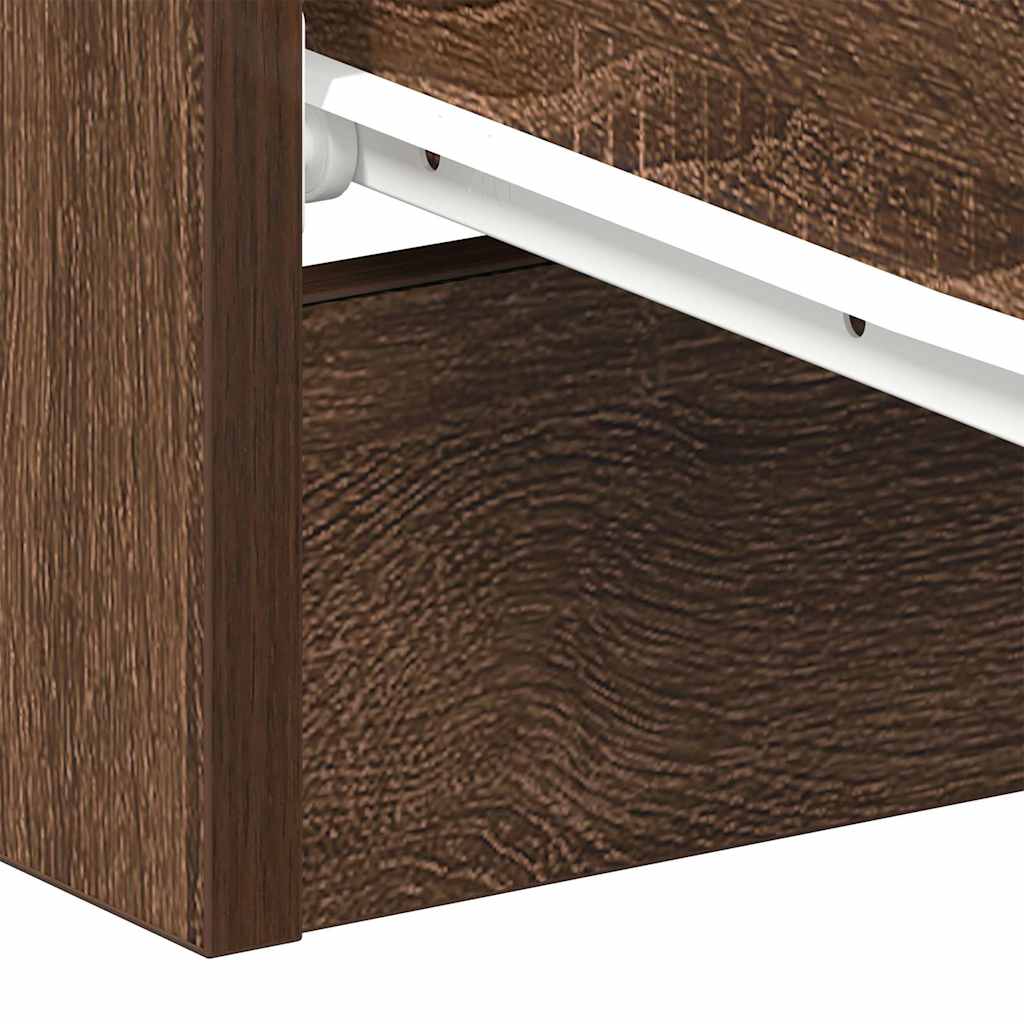 Nachttisch Braun Eichen-Optik 38x35x56 cm Holzwerkstoff