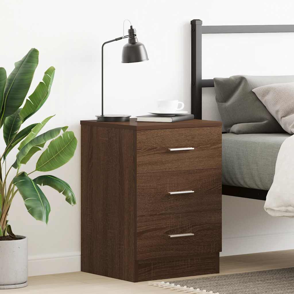 Nachttisch Braun Eichen-Optik 38x35x56 cm Holzwerkstoff