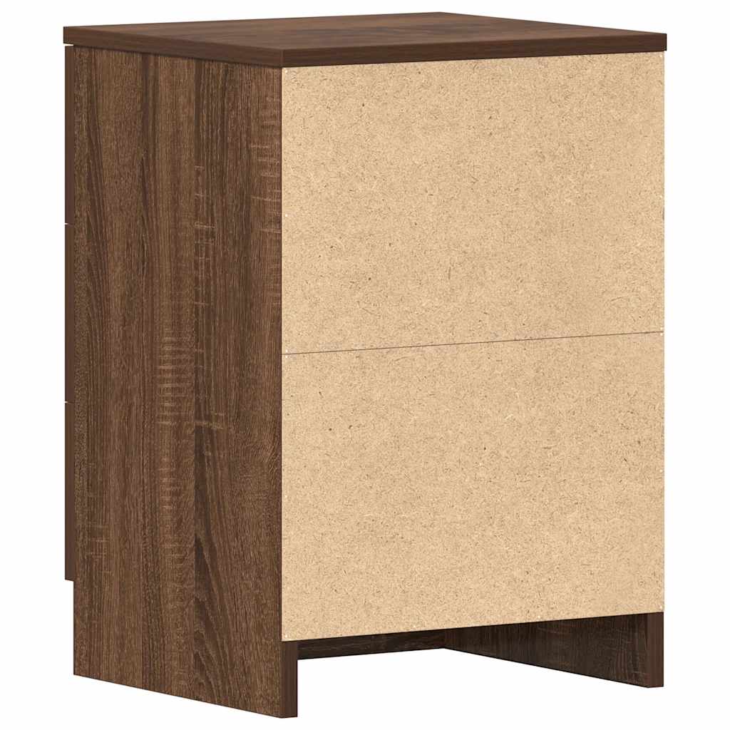 Nachttische 2 Stk. Braun Eichen-Optik 38x35x56 cm Holzwerkstoff