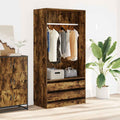 Kleiderschrank Räuchereiche 100x50x200 cm Holzwerkstoff