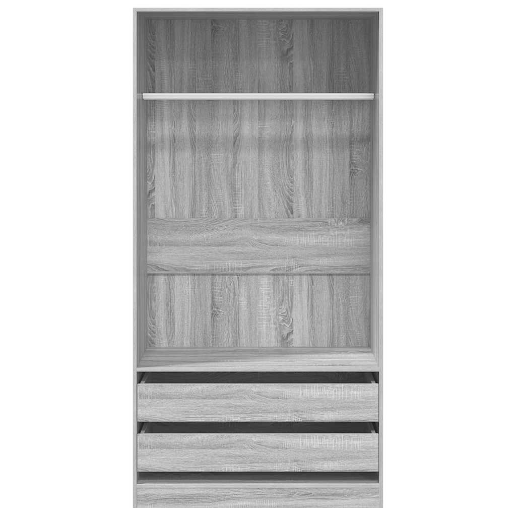 Kleiderschrank Grau Sonoma 100x50x200 cm Holzwerkstoff